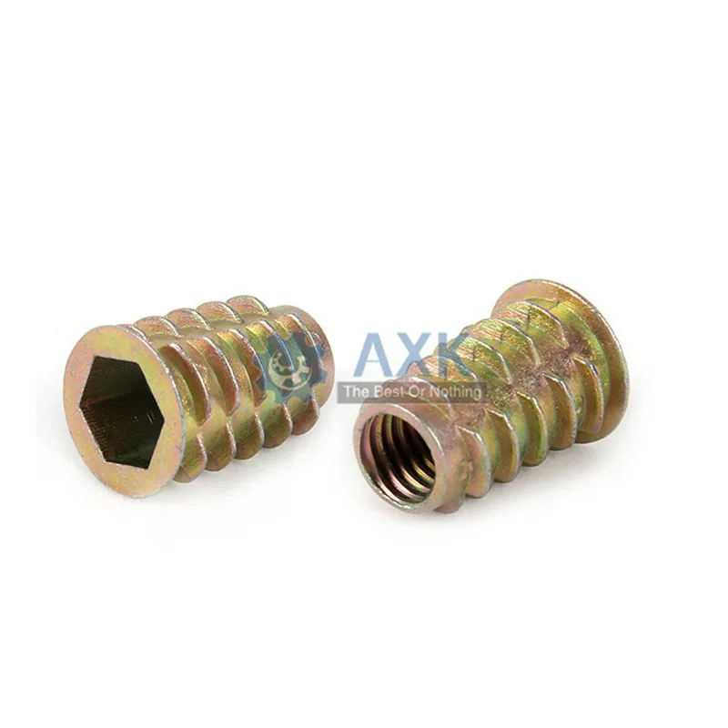 

20Pcs M4/M5/M6*10 Zinc Alloy Thread For Wood Insert Spiked Nuts Furniture Link Nuts