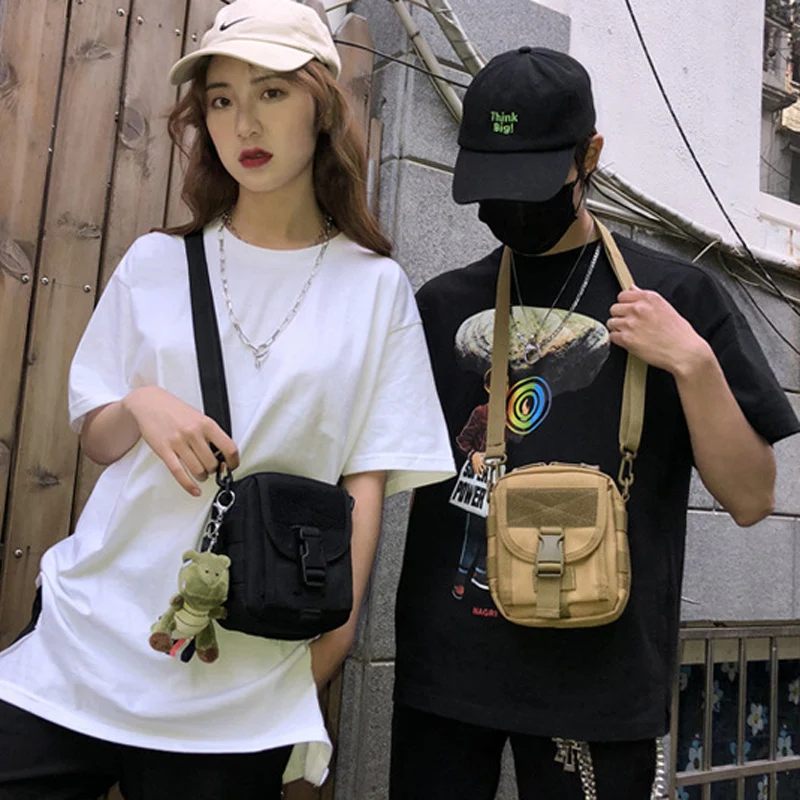 

Men women Tactical Shoulder Bags Chest Rig Bag Hip Hop Streetwear Functional Waist Packs Pockets Hunting Combat Hiking Phone Bag