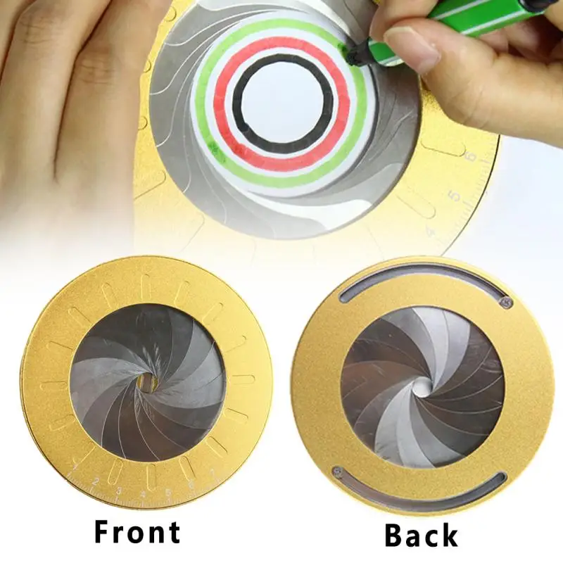 

1PC Circle Drawing Tool Measuring Ruler Stainless Steel Party Rotary Adjustable Math Circle Drawing Tool #