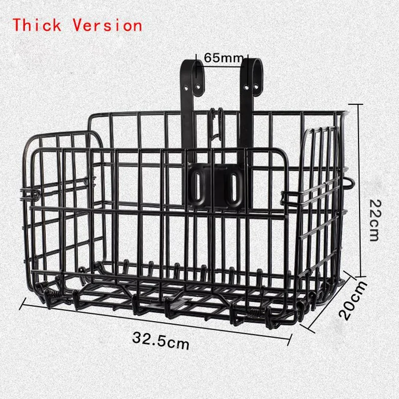 HOT-Folding Metal Wire Bicycle Front Handlebar Storage Basket Bike Cargo Rack Cycling Mountain Road Bike Mtb Accessories