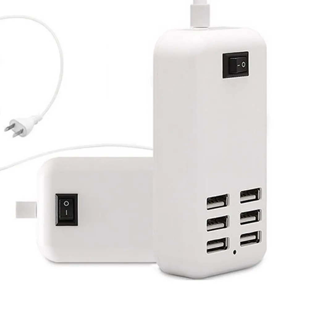 Универсальный портативный кабель-удлинитель с 6 портами usb для быстрого зарядного устройства, зарядное устройство переменного тока для путешествий, для работы и дома, адаптер с вилкой EU/UK/US - Тип штекера: Европейский Союз (ЕС)