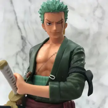 

27cm One Piece Big Standing Roronoa Zoro 3d2y Three-knife Ver. Pvc Action Figures Op Ronoa Zoro Ghost Cut Luffy Sanji Model Toys