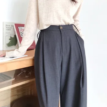 

2020 NEW Autumn Women Pants Casual High Street Mid Waist hight Pants