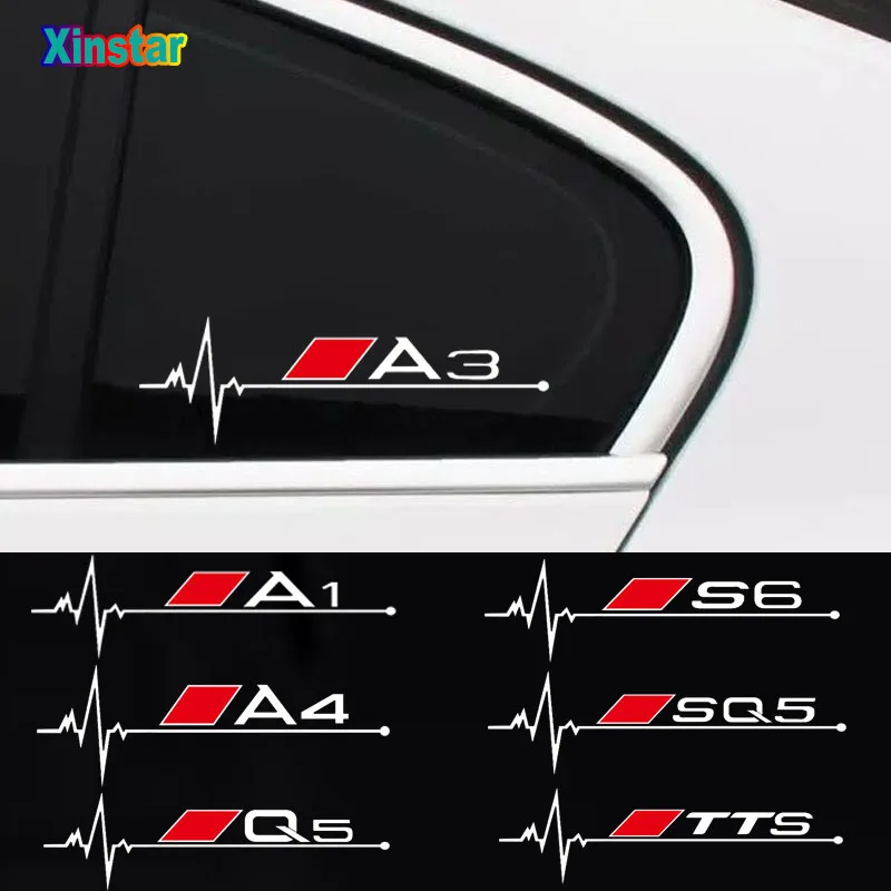 Автомобильные наклейки на окна для audi SLINE A1 S1 S3 8X A3 A4 B5 B6 B7 B8 B9 A5 A6 A7 C7 C6 C5 A8 D3 D4 8R q3 q5 TTS