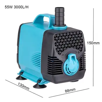 

55W AC 220-240V 3000L/H Water Pumps Waterproof Ultra-Quiet Submersible Pump Filter Fish Pond Fountain Aquarium Tank EU Plug