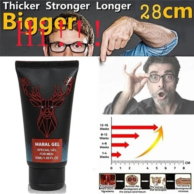 Man Penis Enlargement Maral Gel Delay Male Sex Time Cream Thickening XXL Erection Dick Prevents Premature