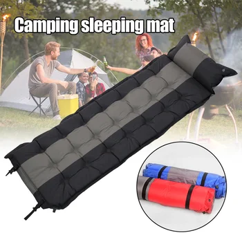 

Outdoor Inflatable Camping Sleeping Mat Mattress Moisture-proof Inflation Pad with Pillow XR-Hot
