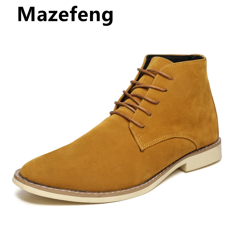 Mazefeng/Брендовые мужские ботильоны Модные ботинки Челси Повседневная Удобная