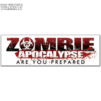 

Volkrays Creative Car Sticker Zombie Apocalypse Are You PreparedAccessories Sunscreen PVC Decal for Saab Jeep Renegade,5cm*15cm