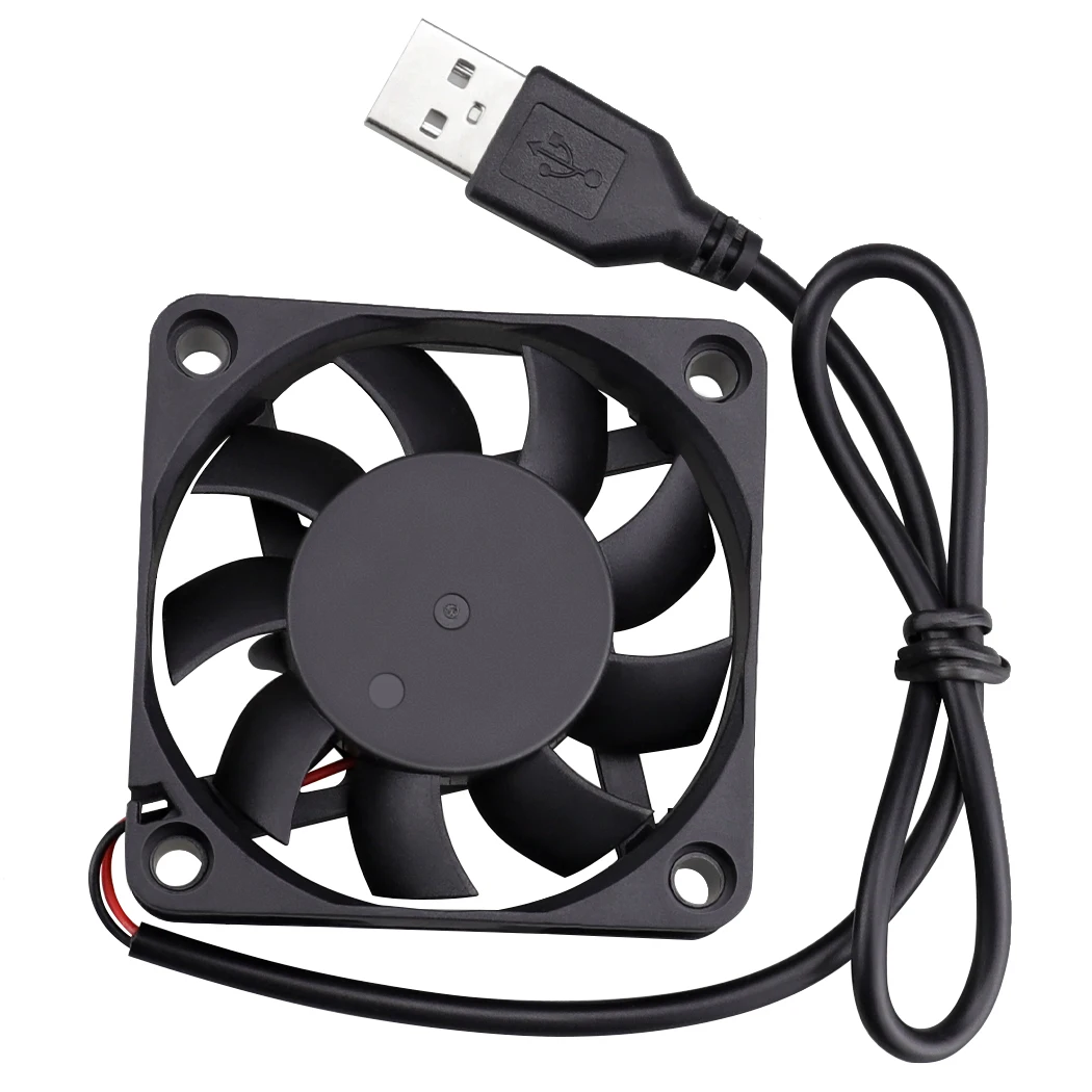 Gdstime USB 볼 브러시리스 배기 냉각 팬, PC 노트북 컴퓨터 쿨러 팬, 60mm 6015 DC 5V 12V 24V 팬 6015, 60x60x15mm, 2 개
