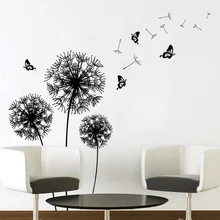 Напрямую от производителя DLX2019 черный и белый с рисунком грубой Одуванчик спальня гостиная задний план наклейки на стену E