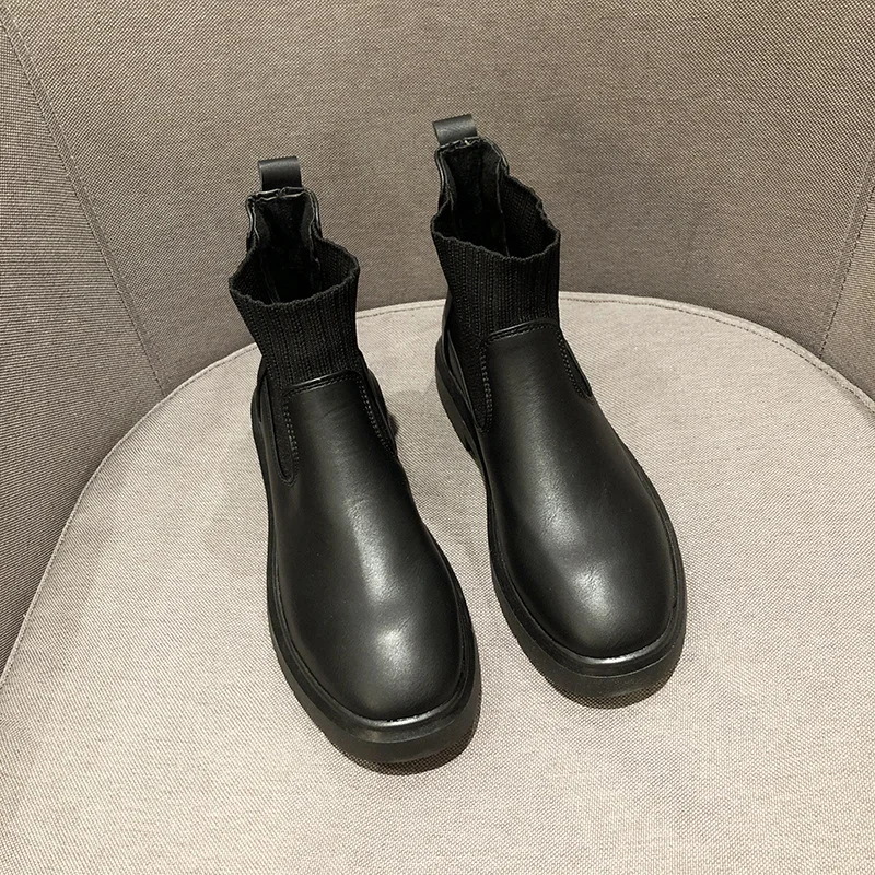 

2020 autumn winter boots New leather girls' ankle boots Martin boots princess leather fashion casual boots