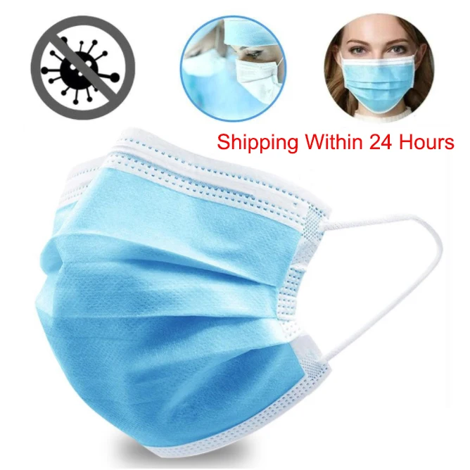 

5/10/20/50PCS Non Woven Disposable Face Mask 3 Layers Protective Earloop Anti-Dust Safety Face Masks Anti haze Fast delivery