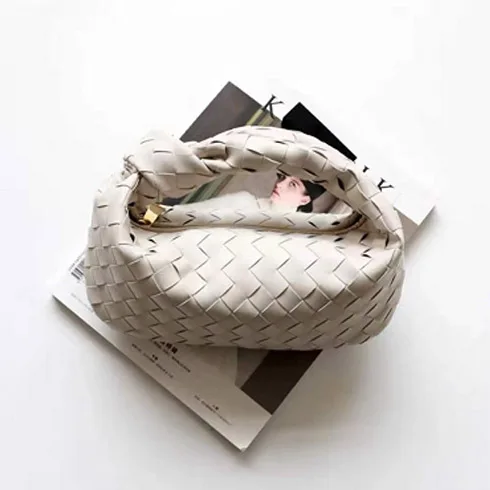 2022 Cow Split Leather Knot Bag Weave Cow Split Leather Handmade Sling Bags Luxury Brand Designer Bags Hobo Totes 