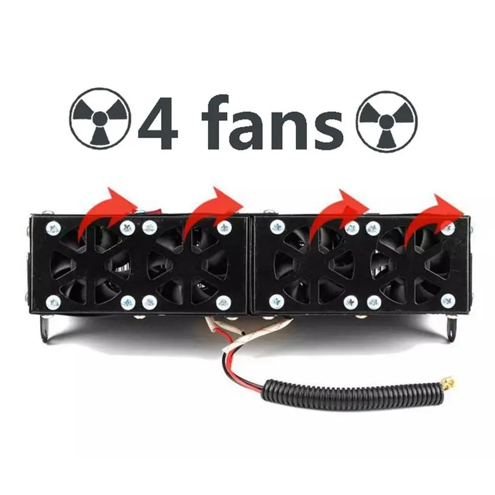 

12V Vehicle Car Truck Fan Heater Warm Window Windscreen Defroster Demister 4 Hole Car Heat Fan Defroster Defoger