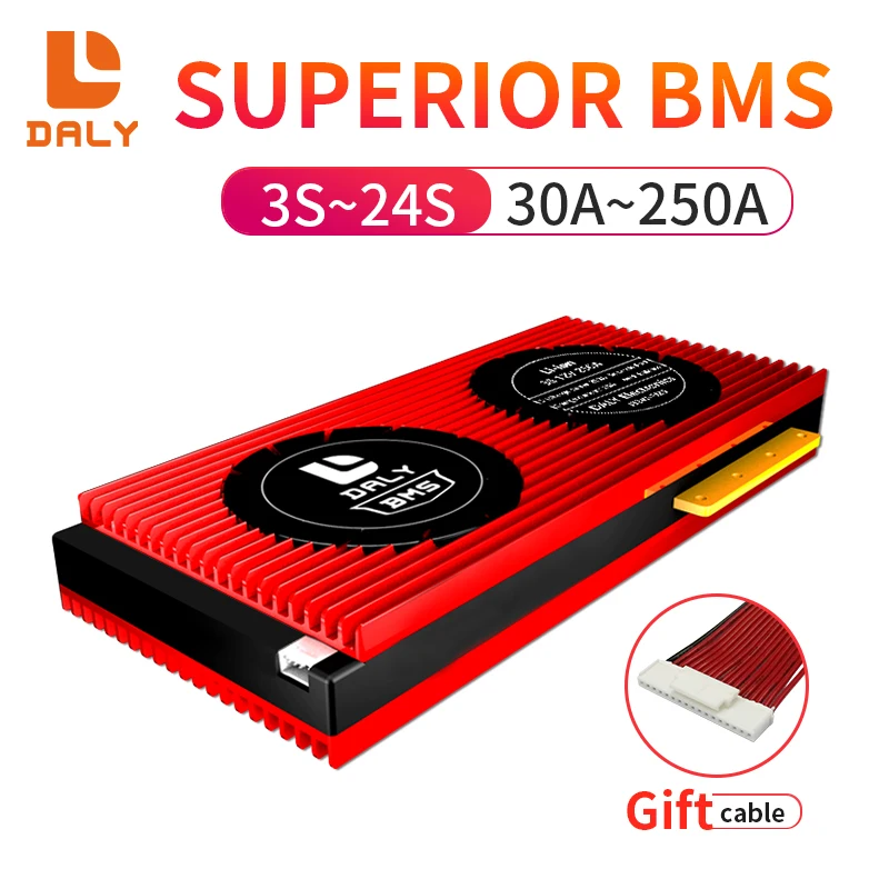 4S BMS LiFepo4 3S-24S Li-Ion LiFePo4 8S 100A 250A Paquete de batería 18650 PCM equilibrado 3S 6S 7S 8S 8S 10S 13s 12S 16S 17S 20S 24S