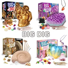 Kit de creuser pour enfants, jouet de Pirate Jumbo, gemmes, fossile, breloques magiques, Kits d'excavation, tige éducative scientifique, pour faire de bonnes activités