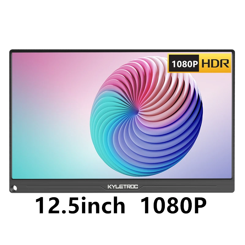 13," 15,6" дюймовый 4K портативный монитор HDR 1080P ips type-C ЖК-дисплей с HDMI входом игровой монитор для PS4/Xbox компьютера ПК - Цвет: 12.5-inch 1080P