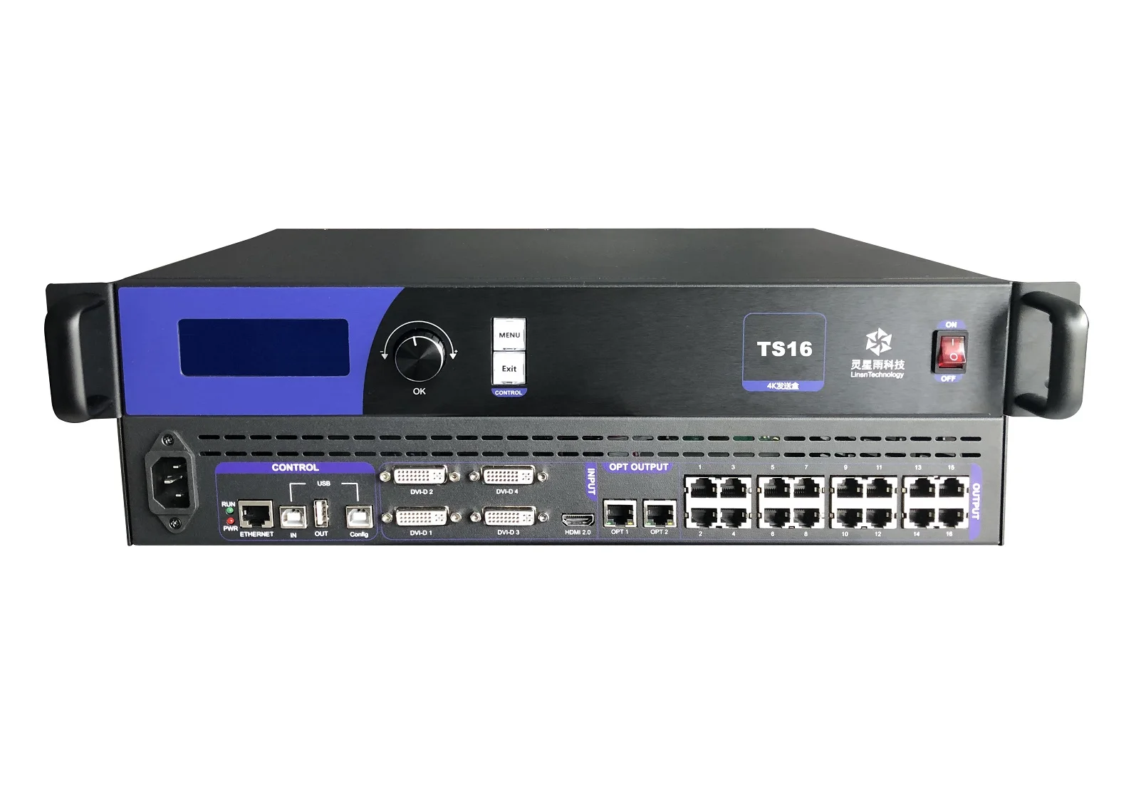 US $1.110.00 Linsn TS16 Sending Box 1xHDMI20 And 4xDVI Inputs Supports Up To 10 Million Pixelsaudio Input Is No Support16 Network Port