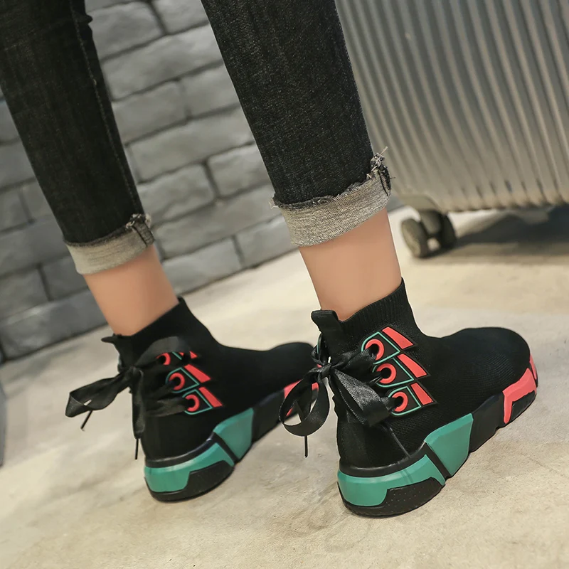 

Fashion Casual Shoes Woman Comfortable Breathable Mesh Soft Sole Female Platform wedges Sneakers Women Chaussure basket