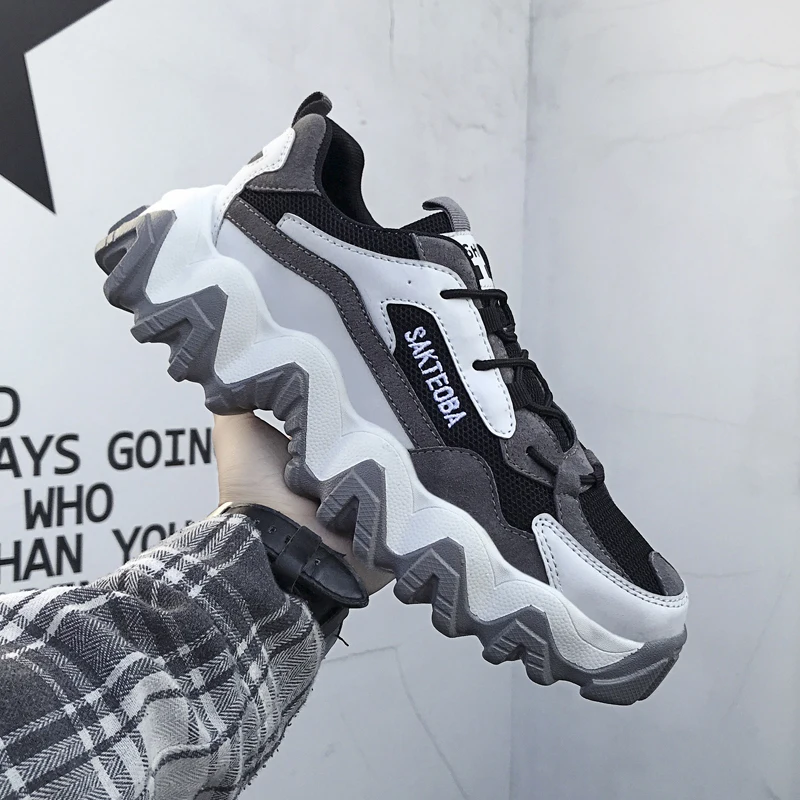 2020 Fashion Men Walking Shoes Men Mesh Shoes Lightweight Comfortable Breathable Walking Sneakers Mens Black Sneakers