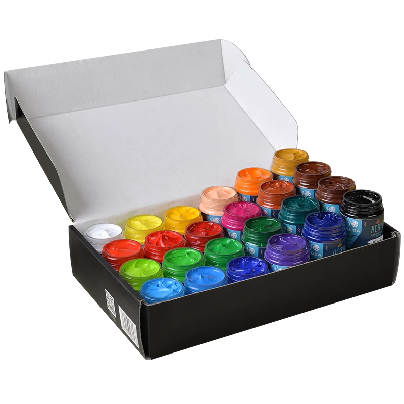 12/18/24 Colors Professional Acrylic Paint Set 50ml Tubes Drawing Painting Pigment Hand-painted Wall Paint for Artist DIY