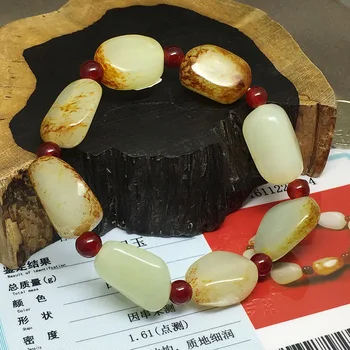 

jade bracelet charm bracelet jewelry Vintage original stone Hetian white jade bracelet mens bracelet jade bangle