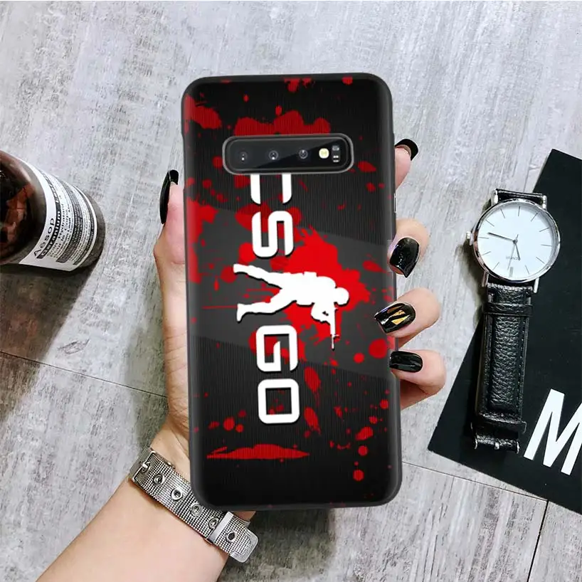 Counter Strike CS GO и PUBG черный чехол для телефона для samsung Galaxy S10+ Plus Lite Note 10 9 8 S9 S8 J4 J6+ Plus S7 S6 Edge