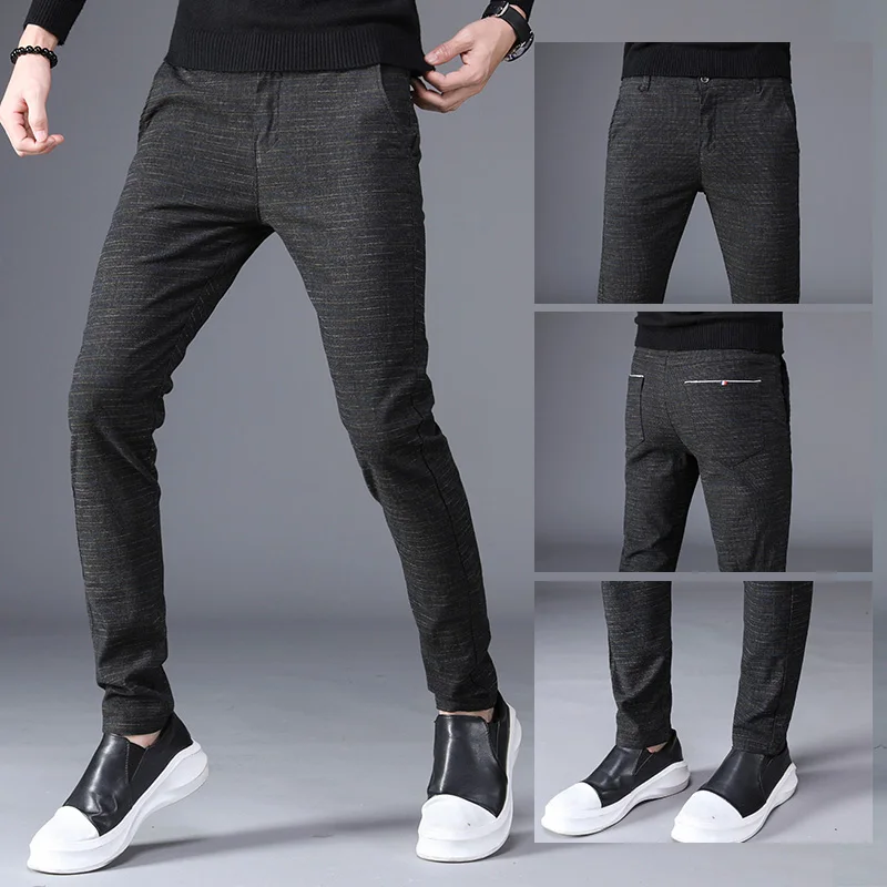 FAVOCENT 2019 мужские брюки новые модные Умные повседневные эластичные штаны-шаровары тонкие однотонные уличные Мужские штаны с карманами