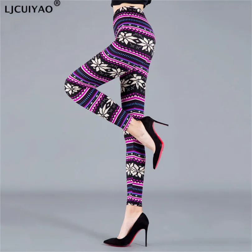 LJCUIYAO Printed Letter Pants Women Sports Clothing Sport Leggings Fitness Running Sport Pants Elastic Snowflake Push Up Legging new shascullfites melody army pants women womens camo push up leggings camouflage clothes summer clothing