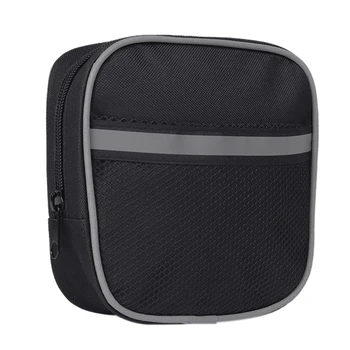 

Scooter Storage Bag Front Hanging Bag with Silver Grey Reflective Stripe Bike Basket Handlebar Bag for Mtb Road Bike Scooter