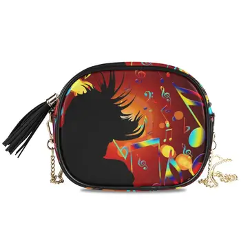 

Women Messenger Handbags sac luxury PU Leather Neon music notes Pattern Casual Solid Zipper Shoulder Bags Bolsa Mujer 2020 New