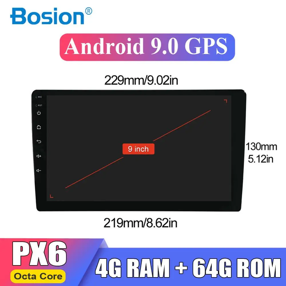  9inch 4G RAM Octa Core android 9.0 car Multimedia player universal GPS Navigation audio stereo radi