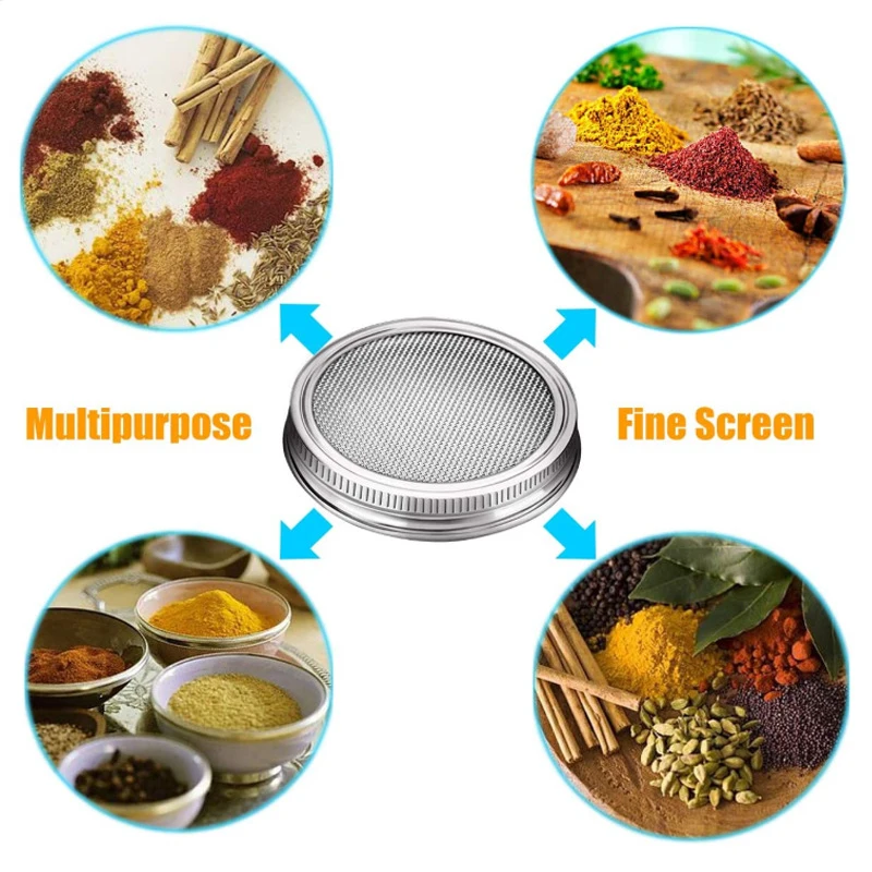 Stainless Steel Sprouting Jar Lids Home Garden Seed Sprouting Germinator Seed Sprouter Germination Grow Cover Strainer Lids