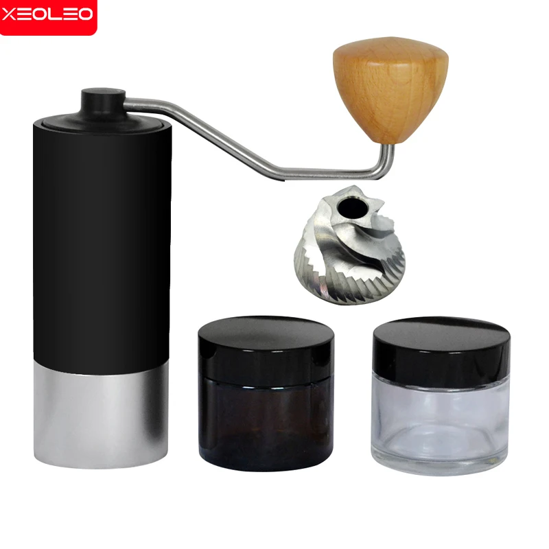 Xeoleo Moedor de Café Portátil de Moedor de Mão para Filtro Expresso Moedor Manual Estrelas 28g 38 mm Aço Inoxidável