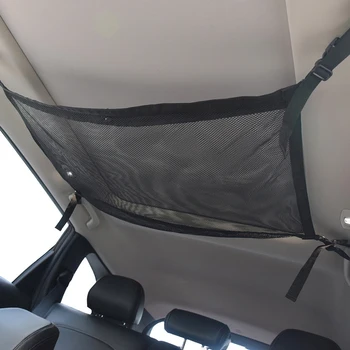 

Universal Multifunctional Car Interior Roof Mesh Storage Bag Organizer Net Bag Adjustable Sundries Storage Bag Stowing Tidying