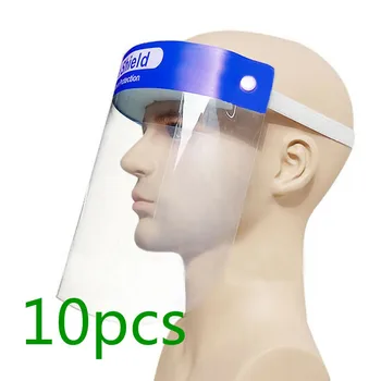 

10PCS Full Face Masks Anti-droplets Anti-fog Dust-proof Face Shield Cover Transparent Face Eyes Safety Mask