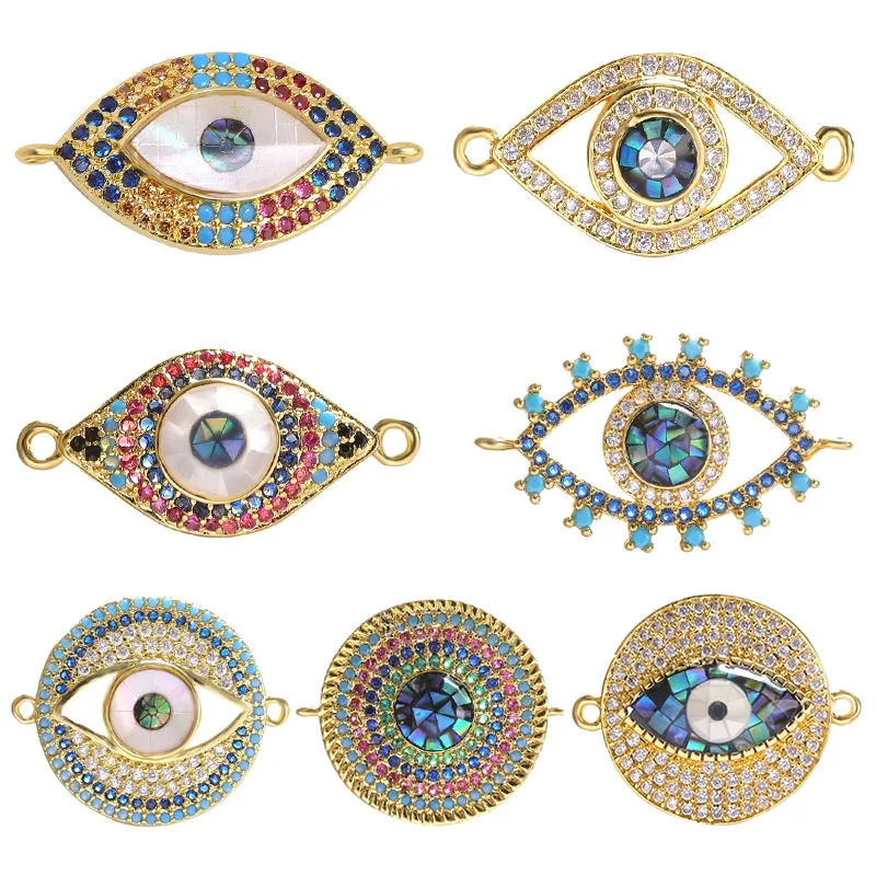 Pearl Charms Turkish Eyes Wholesale Jewelry | Evil Eye Connectors ...