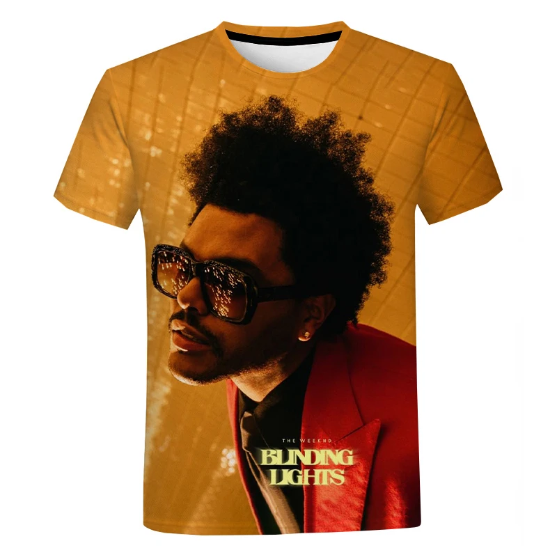 The Weeknd 3D Print T Shirt Casual Short Sleeve Hip Hop T-shirt Men Women Streetwear 2