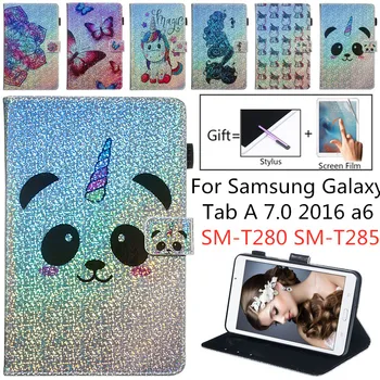 

Tablet TPU Soft Case For Samsung Galaxy Tab A 7.0 2016 a6 T280 T285 SM-T280 SM-T285 7 inch Case Kawaii Cat Puppy Back Cover Case