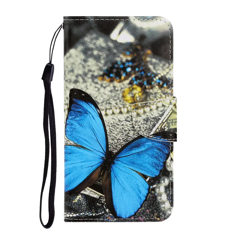 Beautiful Butterfly Pattern Phone Case For iPhone 6 6S 7 8 Plus 12 11 Pro X XS XR Max Flip Leather Wallet Card Slot Back Cover iphone silicone case Cases For iPhone