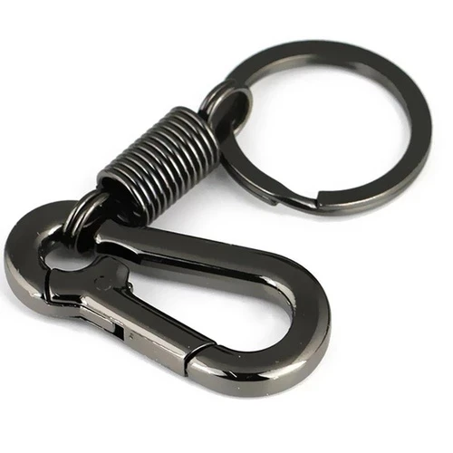 Spring Keychain Heavy Texture Climbing Hook Car Simple Strong Carabiner Shape Accessories Metal Vintage | Дом и сад