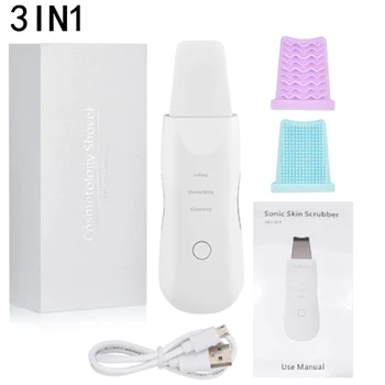 

Ultrasonic Skin Scrubber Deep Face Cleaning Machine Peeling Shovel Facial Pore Cleaner Face Lift Machine Peeling Blackhead