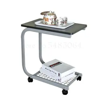

Creative Mobile Small Table Sofa Tea Table Small Coffee Table Balcony Simple Tea Rack Home Modern Wheeled Tea Cart