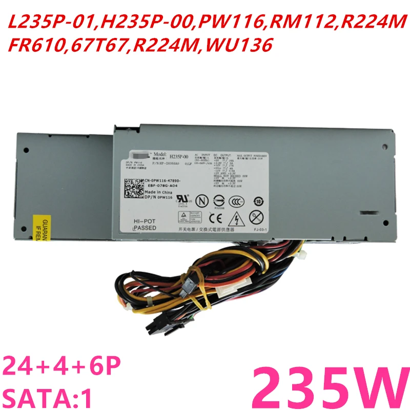 PSU для Dell OptiPlex 580 760 780 960 980SFF Питание L235P-01 H235P-00 PW116 RM112 R224M FR610 67T67 R224M WU136
