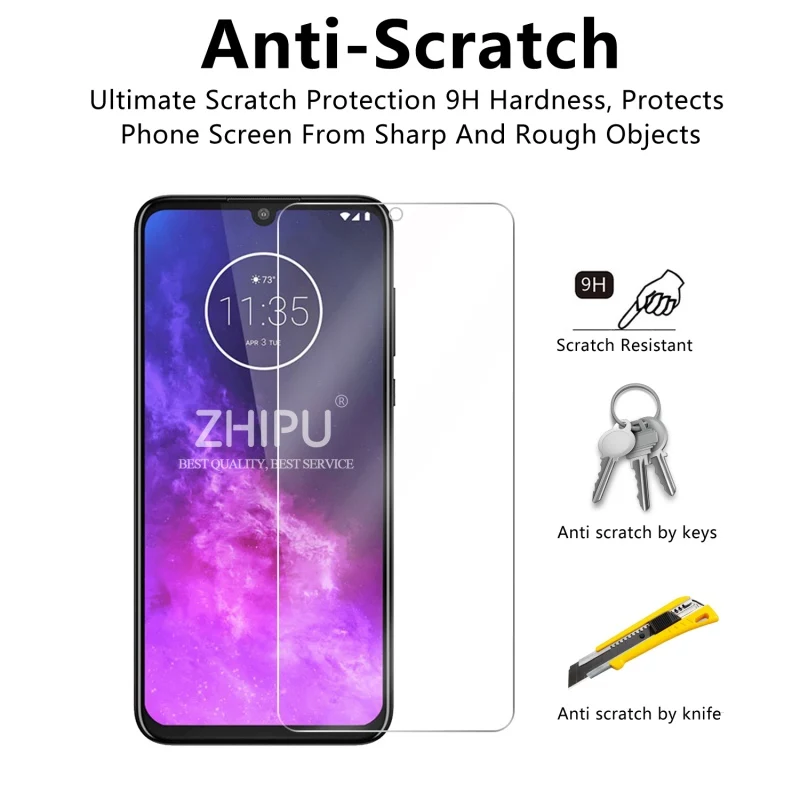 2 шт закаленное стекло для Motorola One Zoom стекло для защиты экрана 2.5D 9H закаленное стекло для Motorola One Zoom защитная пленка