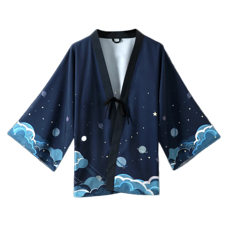 Аниме китайский стиль плащ Haori косплей костюм Мужской Женский Повседневный кимоно юката