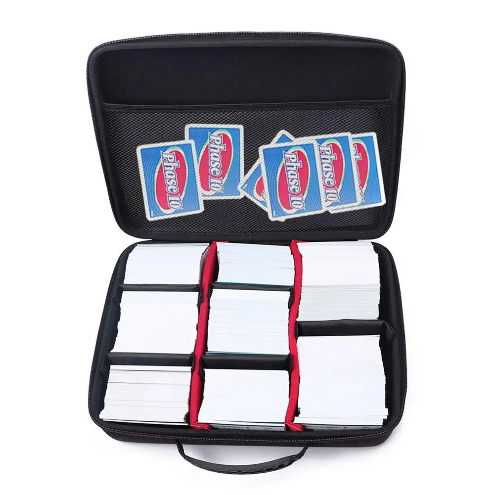 

Flash Battle Card Game Storage Bag With 8 Removable Divider Shoulder Strap Extra Large Hard Case For 2200+ C. A. H. Card Game