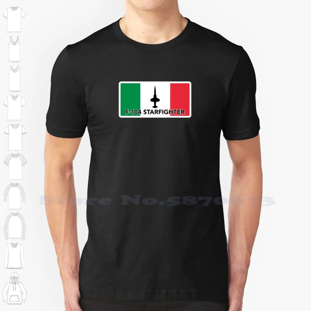 F-104 Starfighter Italy Patch Fashion Vintage Tshirt Magliette Italian Air Force Aero Militare Fighter Jet F104 F 104