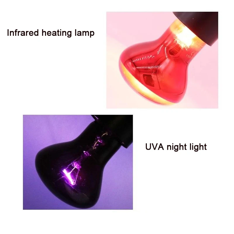 Reptile Lamp Mini Pet Heating Lamp E27 UV Day Night Amphibian Turtle Snake Heat Reptile Bulb 25/60/100W Light